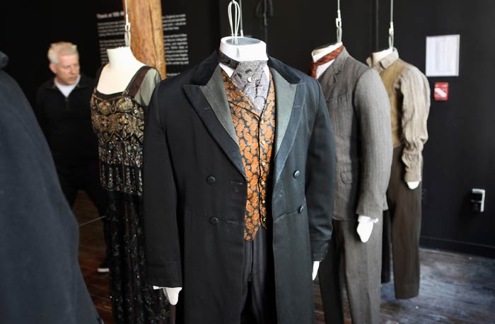 Period clothing like that worn on the RMS Titanic in 1912 stand on display at the opening of the "Titanic at 100: Myth and Memory" exhibition in New York City. The exhibit opened at the Melville Gallery, part of the South Street Seaport Museum, on the 100th anniversary of Titanic's launch.

(AFP Photo)