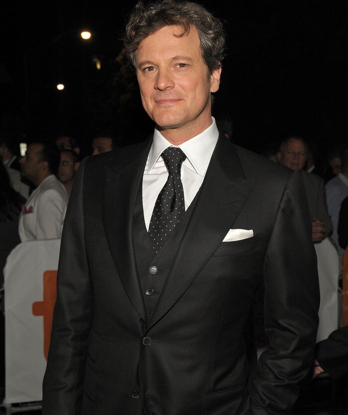 Actor Colin Firth was  present along with his costars at the screening of his film <I>A Single Man</i> at the Toronto Film Festival.