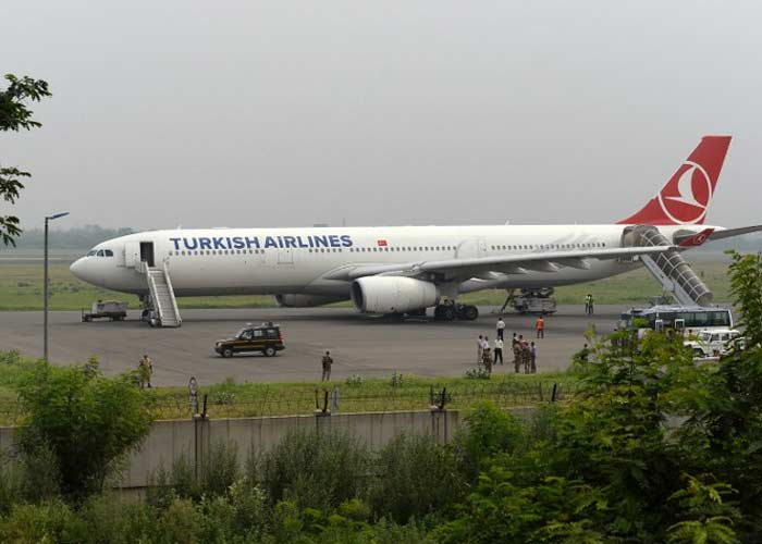 All passengers were evacuated as security forces searched the plane. (AFP Photo)