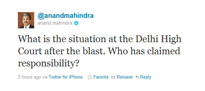 VIPs tweet on Delhi blast