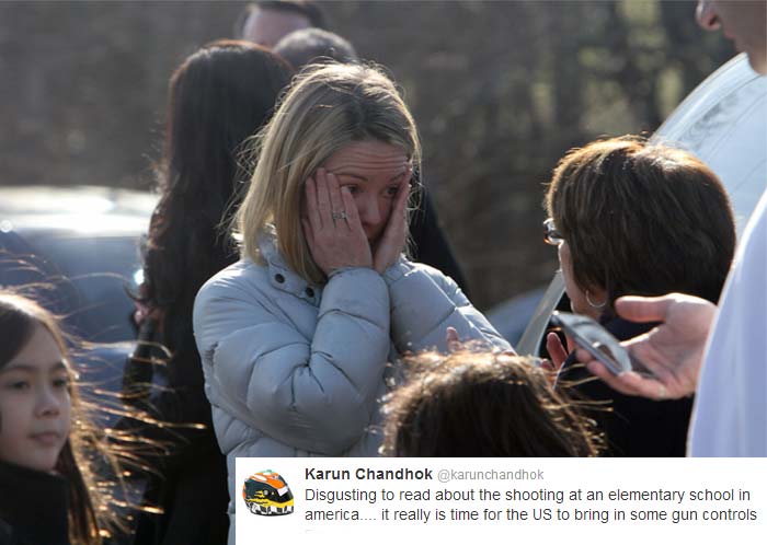Celebs tweet on Connecticut school shooting