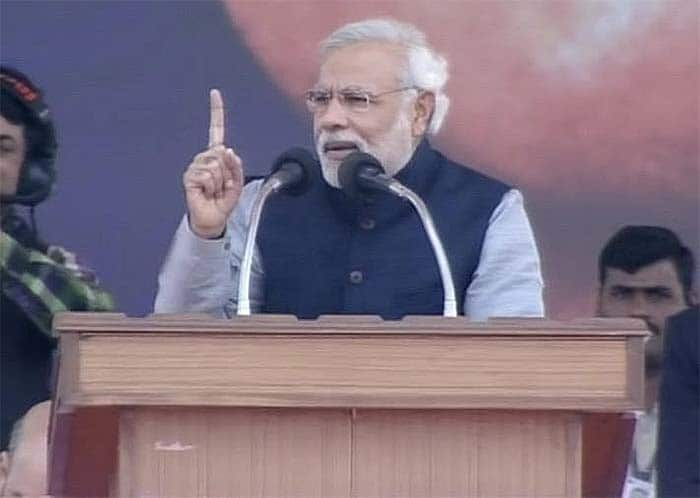 There have been 150 riots in Uttar Pradesh in one year, but none in Gujarat in the last 10 years, said Mr Modi in Lucknow.