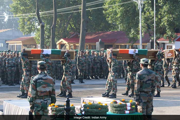 General officer Commanding of the Chinar Corps Lt General Satish Dua and Director General of Police K Rajendra Kumar were among senior security officials who laid wreaths to pay their respects.