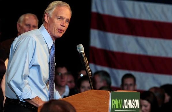 Ron Johnson, the Republican Senate candidate in Wisconsin and a political newcomer, defeated Senator Russ Feingold. He spoke to supporters in Oshkosh. (NYT Photo)