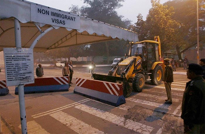 Diplomat row: Delhi Police lifts barricades outside US embassy