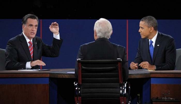 <b>TRADE WAR WITH CHINA</b><br><br>

Moderator: "If you declare them a currency manipulator on day one, some people are saying you're just going to start a trade war with China on day one. Isn't there a risk that that could happen?<br><Br>

Romney: "Well, they sell us about this much stuff every year [indicating large amount]. And we sell them about this much stuff every year [indicating small amount]. So it's pretty clear who doesn't want a trade war.<br><br>

"And there's one going on right now that we don't know about. It's a silent one and they're winning."