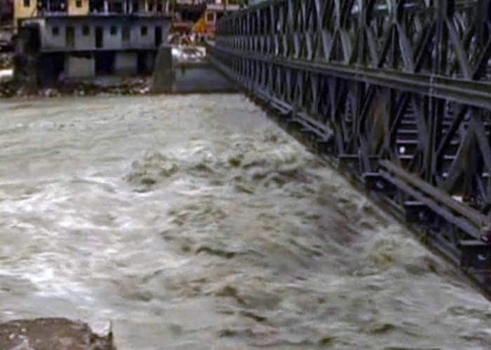 The insensity of rainfall in Uttarakhand has prompted the Met Office to issue an alert which is apparent from this picture of a raging river