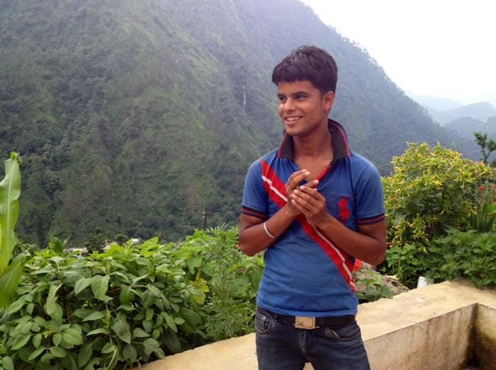 Seen here, 18-year-old Manish Rambhon, a survivor of the flood fury in Kedarnath. He took shelter under a rock for three days, going without food or water, before walking back home to his village in the Kedar valley. Many of his friends did not make it.<br><br>Photo courtesy: Ketki Angre