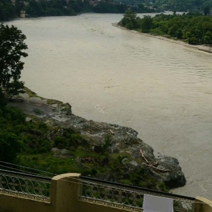 The mighty River Alaknanda that breached its banks in June this year, leaving the town of Srinagar covered in silt and rubble.<br><br>Photo courtesy: Ketki Angre