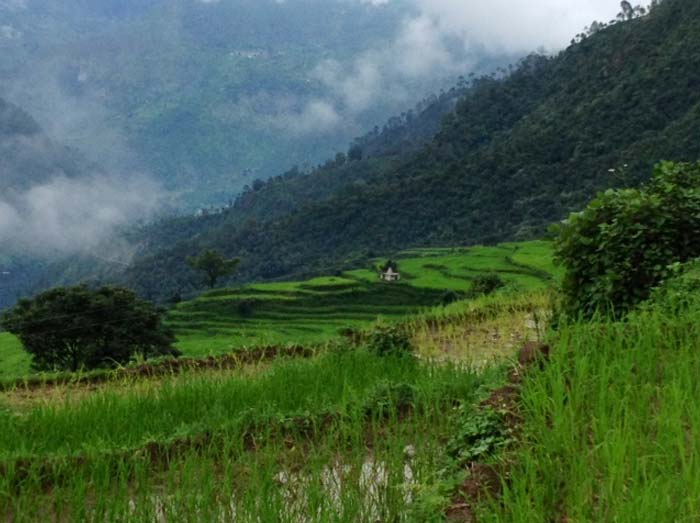 The road to Badrinath is shut ahead of Maithana with repeated land slips and in Uttarkashi a landslide has blocked the road ahead of Harsil. <br><br> Pic: A view of Uttarakhand.<br><br>Photo courtesy: Ketki Angre