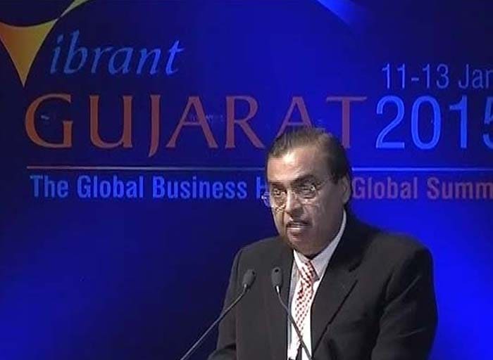 Reliance Industries CMD Mukesh Ambani announced that his company will invest Rs 1 lakh crore in Gujarat.