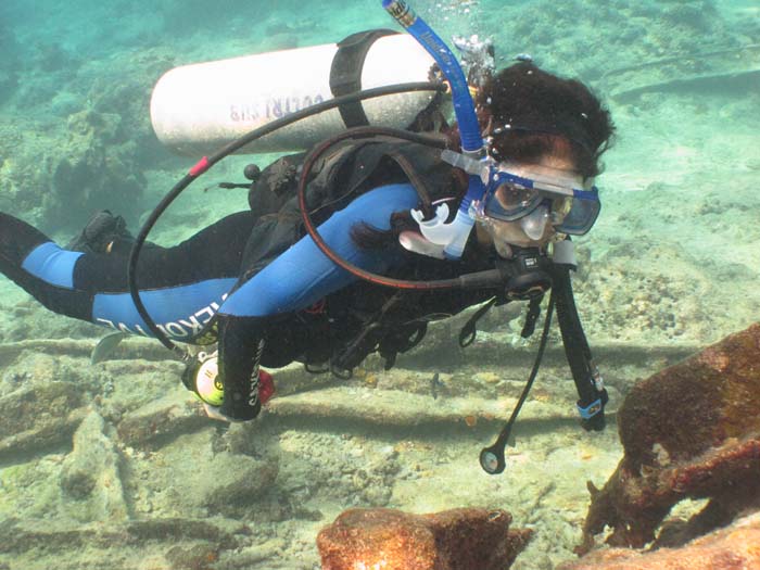 Mitali Kakar seen underwater.