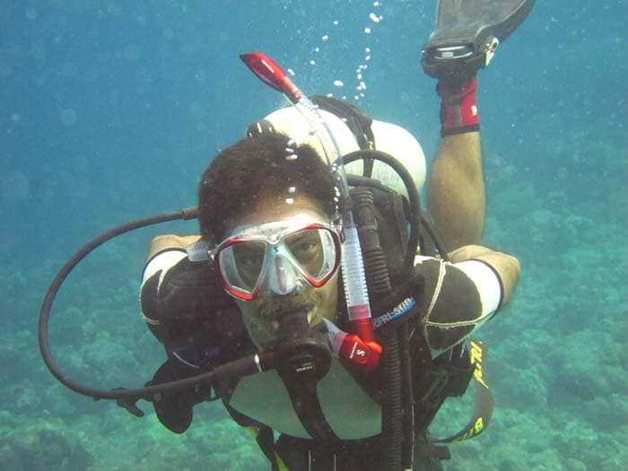 Seen here is Dive Master Shaukat Ali.