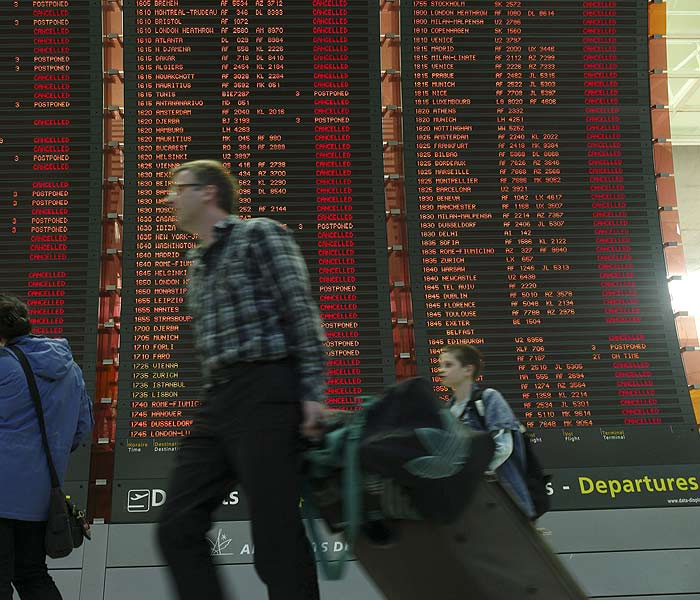 The interruption in service, particularly across the Atlantic, comes as the industry had just started to recover from the global recession, with business and international travel picking up. (NYT photo)