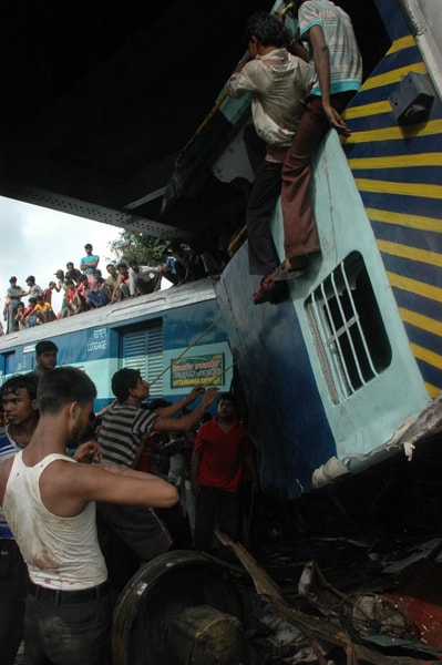 Train accident in West Bengal