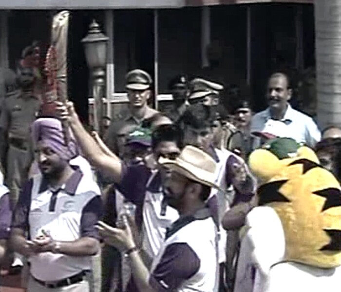 "It's a great day for sports in India. The Baton has gone 1,70,000 kms all around the Commonwealth. We have received it in a very big manner," Kalmadi said after passing the Baton to a host of dignitaries including Commonwealth Games Federation CEO Mike Hooper and Olympic bronze medalist boxer Vijender Singh(Seen with the Baton).