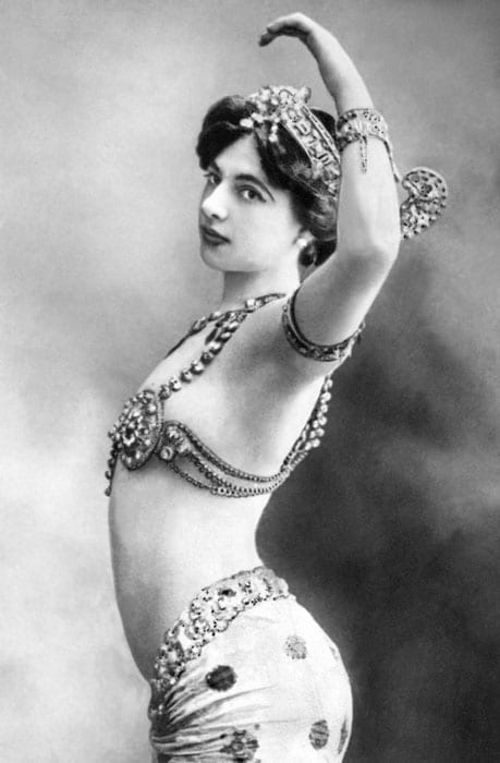 The most famous, and controversial, spy of World War One was Mata Hari - or Margaretha Geertruida Zelle McLeod - a Dutch born woman who portrayed herself as an exotic dancer. Many myths and legends have surrounded her past. She was a courtesan. However, she had invented an identity as an exotic dancer from India. She was shot by the French as a spy on October 15, 1917. <br/><br/>In 1931 a film loosely based on Mata Hari starred Greta Garbo and popularized her legend.