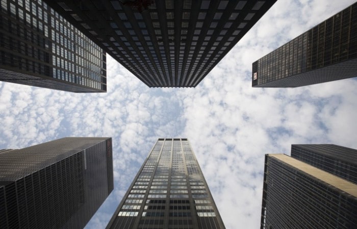 Commercial office buildings are shown on Manhattan's Sixth Avenue, on Oct. 18, 2007, in New York. (AP Photo)