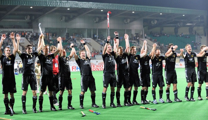 In the semis, the high flying Englishmen were cut to size by two time defending champions Germany who were runaway winners with a 4-1 margin.<br><br>Australia fought hard to beat the Netherlands 2-1 in the other semi-final. As a result Germany and Australia squared off in the title round of the World Cup for the third time in a row with the Germans being the overwhelming favourites as they had beaten the 'Hockeyroos' in 2002 and 2006.