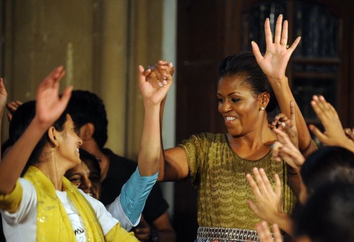 During the visit, the President and the first lady Michelle Obama interacted with school kids and also addressed a group of youngsters at St.Xaviers' college in Mumbai. During his interaction with the college students, Obama rolled up his sleeves and answered tough questions, ranging from jihad and spirituality to United States' partnership with Pakistan, with sincerity and spontaneity.<br><br>Obama's charisma and Michelle's charm left an indelible impression on the students. Images of Michelle joyfully dancing to Indian tunes including <i>Rang De Basanti</i> will continue to remain clearly etched in the memory of the students.