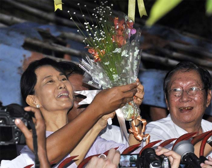 The Myanmarese leader was in the news after she was released from house arrest by the country's military regime. Suu Kyi has been accused by the military junta of leading a rebellion against the establishment, and has spent 15 of the 21 years of her political life under house arrest.