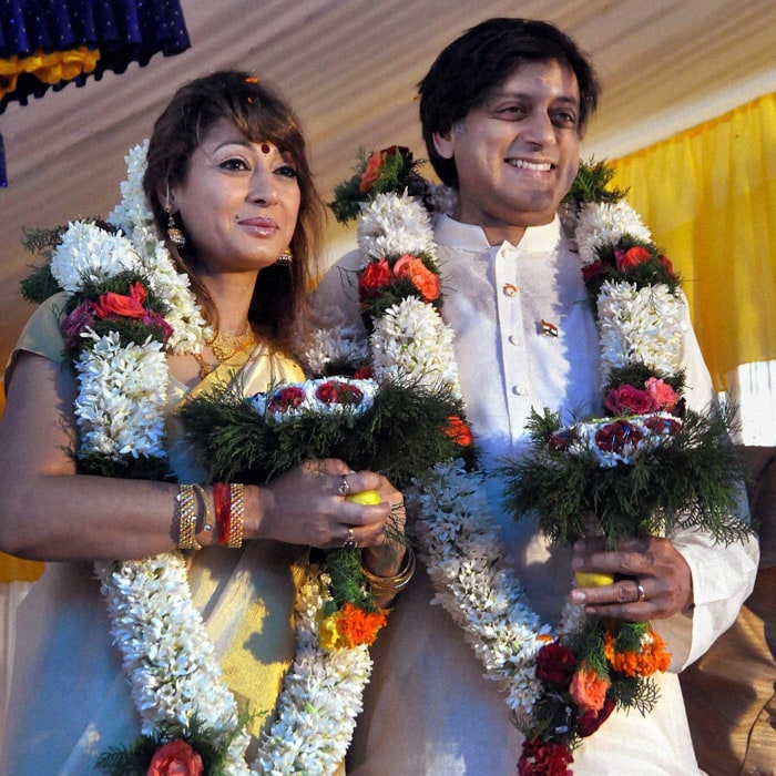 Shashi Tharoor married Sunanda Pushkar in a quiet ceremony at his ancestral home in Elavanchery village in Kerala's Palakkad district on 22 August 2010. Sunanda's friendship with Tharoor was in the media buzz especially after it was revealed that she was offered sweat equity from the Kochi team. Though, she denied that she was a front for Tharoor.<br><br>Sunanda, who is in her 40s, holds an executive's post with an infrastructure company owned by the Emirate government. She has also worked with advertising firms, a travel agency in Dubai as well as with an IT firm in Toronto. She belongs to Sopore in the Kashmir Valley and her father is a retired Lt Colonel.