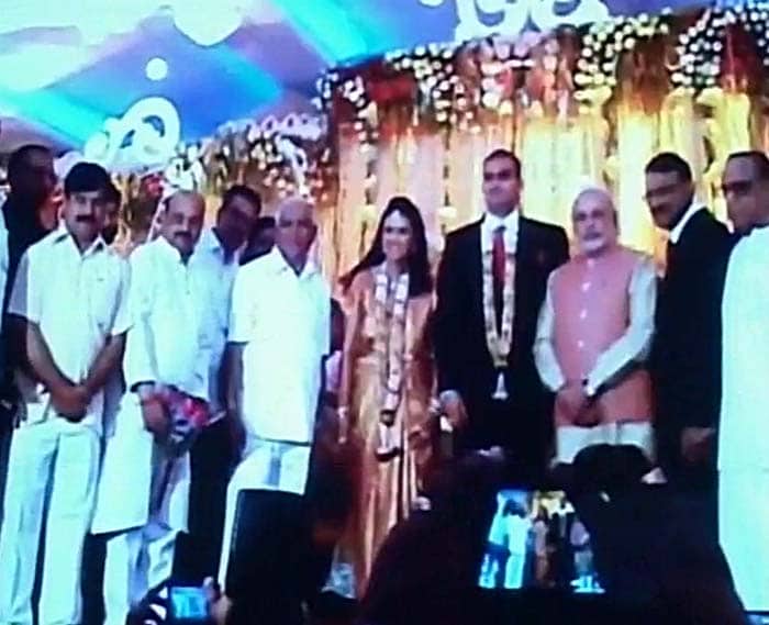 The BJP's core group of leaders put aside their well-documented differences both with each other and with BS Yeddyurappa to attend his grand-daughter's wedding in Bangalore on Wednesday evening.