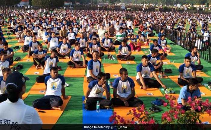 Fourth International Yoga Day Celebrations: Pictures