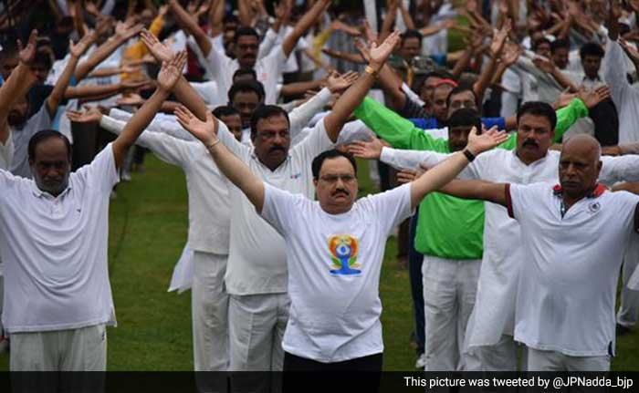 Jagat Prakash Nadda, Union Health Minister: "Do yoga and stay healthy."