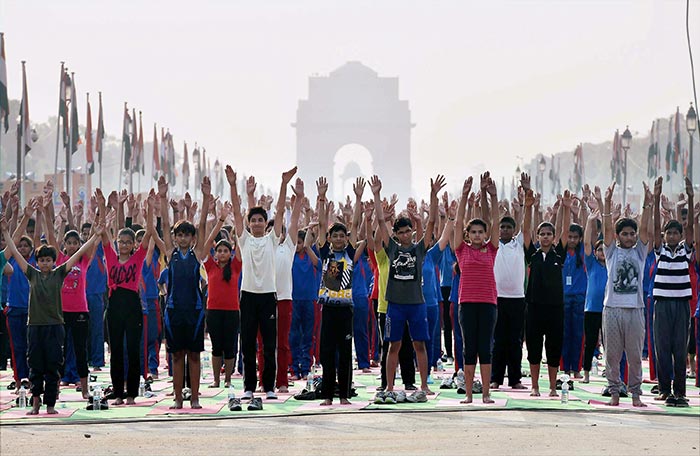 Thousands Participate in International Yoga Day Rehearsals