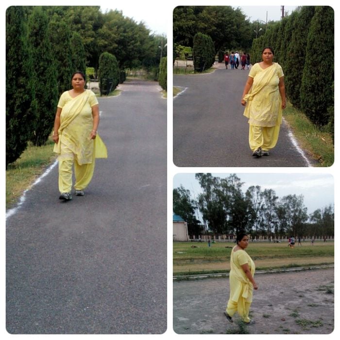 "My day is incomplete without the morning walk," says Reshma.