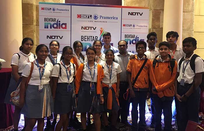 Students from Oakridge International School joined the campaign by attending the convention.