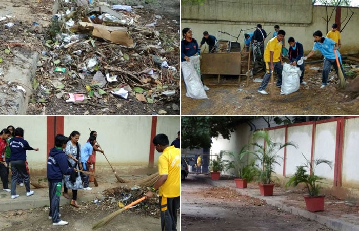 In Pics: Students Participating In Cleaning Activities To Build A Clean India