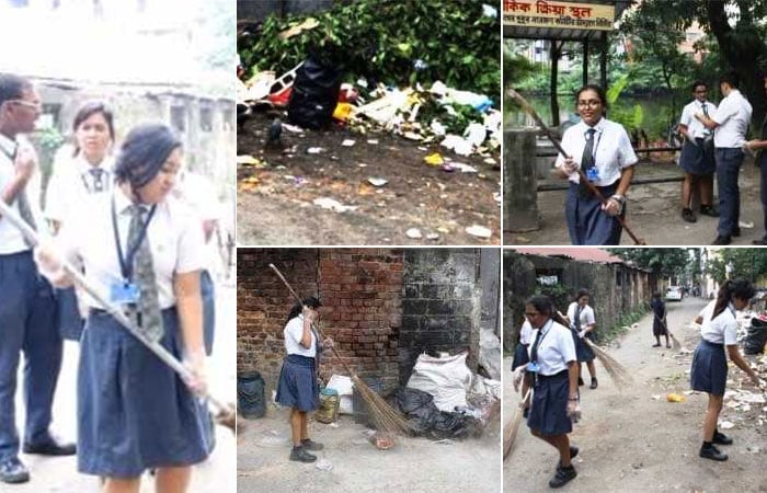 In Pics: Students Participating In Cleaning Activities To Build A Clean India