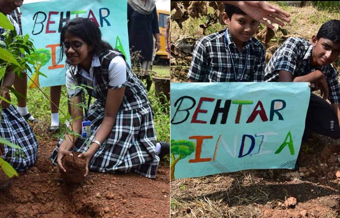 As part of Behtar India campaign, Gregorian Public School organised a plantation drive in which large number of students participated and planted saplings in the school.