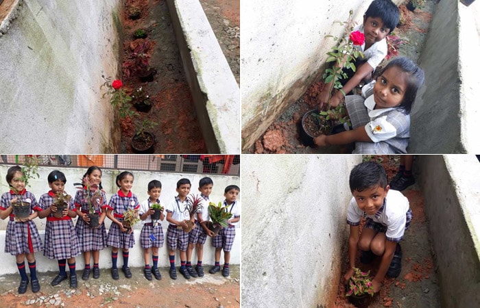 As part of the Behtar India campaign stage 3, the students of Jain Public School planted 300 flower saplings in the school premises.