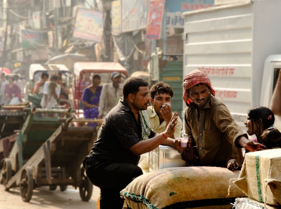 There are considered lazy by some as they spend most of their day waiting for work while others are on about business, business, and business in Asia's largest spice market.<br>
Photo Courtesy: Ritvik Gaud