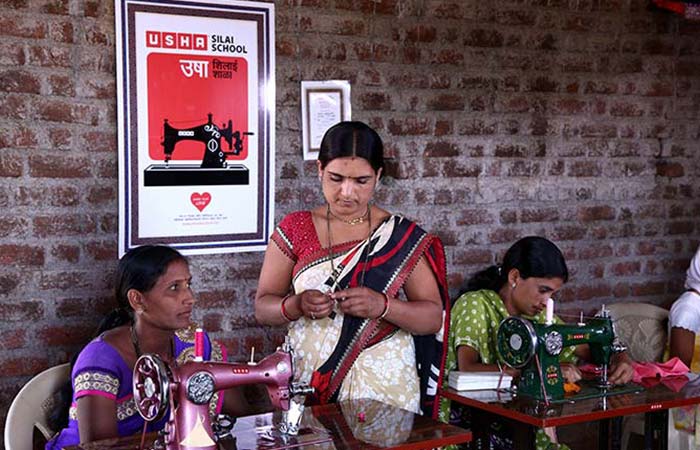 She took sewing training of 7 days from USHA Silai School and now trains women of her village regularly.