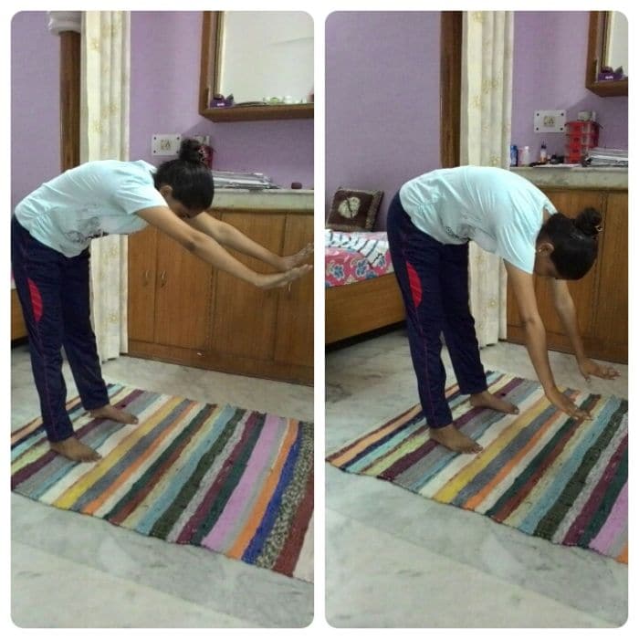 "For my love for yoga exercises: Yoga keeps me on my toes every time, I feel so light and healthy already," says Monika.