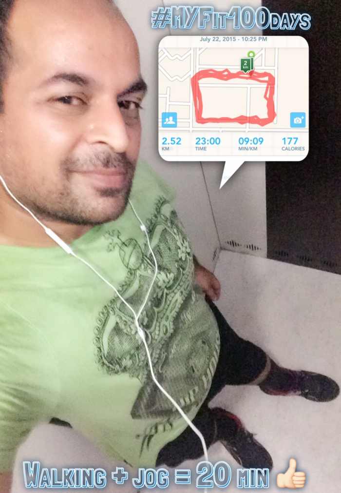 Fighting fat with a daily walk of 20 minutes along with a jog - that is how Naveen Kumar hopes to get fit.