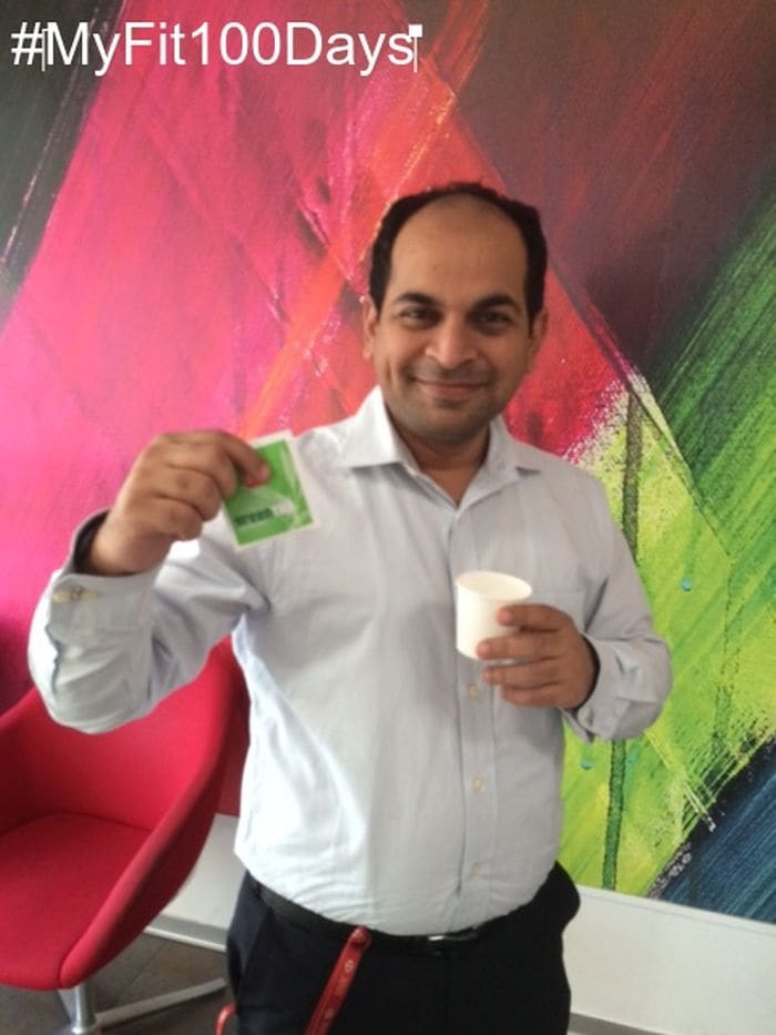 Naveen Kumar says, "Now green tea has become part of my daily routine. All thanks to #MyFit100Days fitness challenge. I am sure even after this I will continue with this healthy habit."