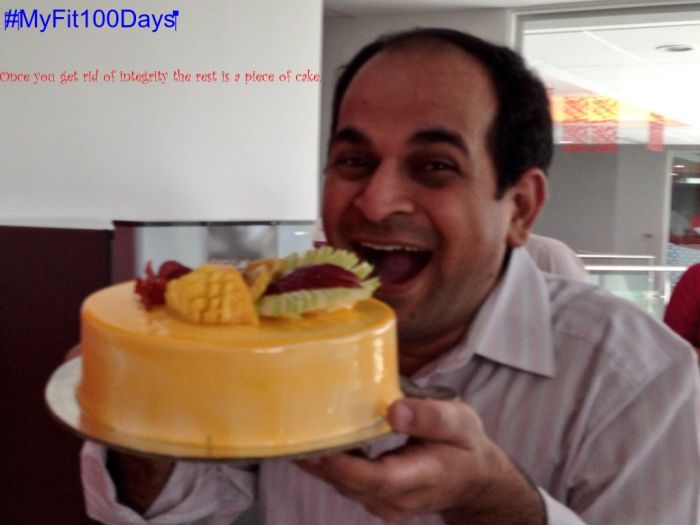 Naveen Kumar's cheat day. He says, "Thanks for allowing a cheat day, this will keep me motivated through out this week."