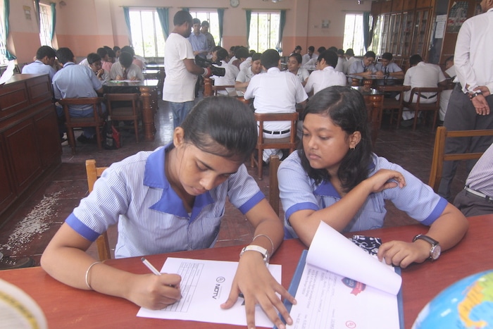 Notably, a large number of students participated for the written round.