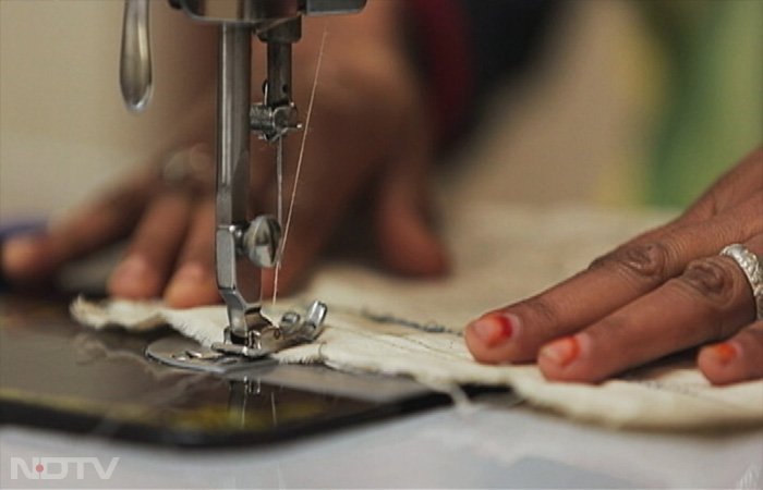 The first goal of this training is to teach women how to sew in a straight line, and once the women complete their training, they will be making cloth bags and contributing to the environment in their own small way.