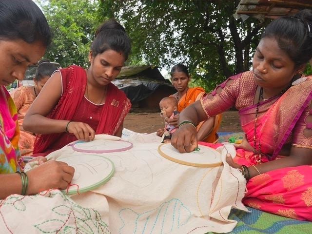 Photo : Usha Silai Schools Empowering Tribal Women Through Traditional Art Forms Across India