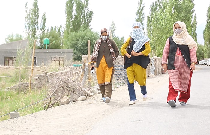 In Ladakh, USHA has collaborated with a non-governmental organisation called Looms of Ladakh with an aim to help women associated with NGO learn stitching so that they can produce finished products without depending on tailors and earn a sustainable livelihood.