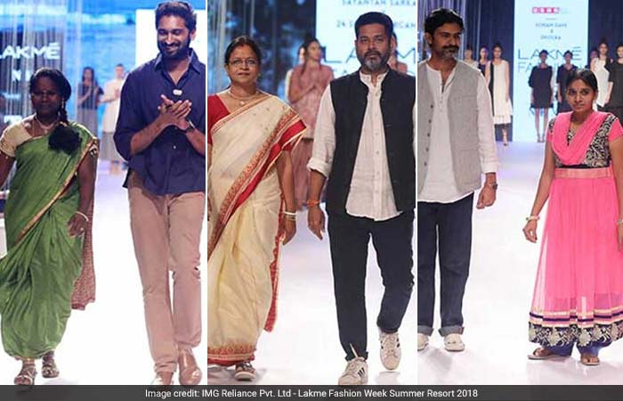 Silai School Women At Lakme Fashion Week 2018 With Their Mentors