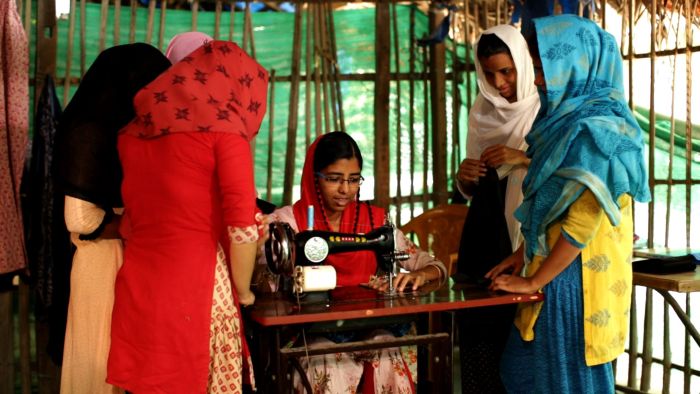 To overcome the issue, in 2016, Shabana underwent a seven days training offered by USHA Silai School and later started her own silai school. Currently, 24 students are being trained in Shabana's school, providing her steady income to take care of children's education and basic needs.