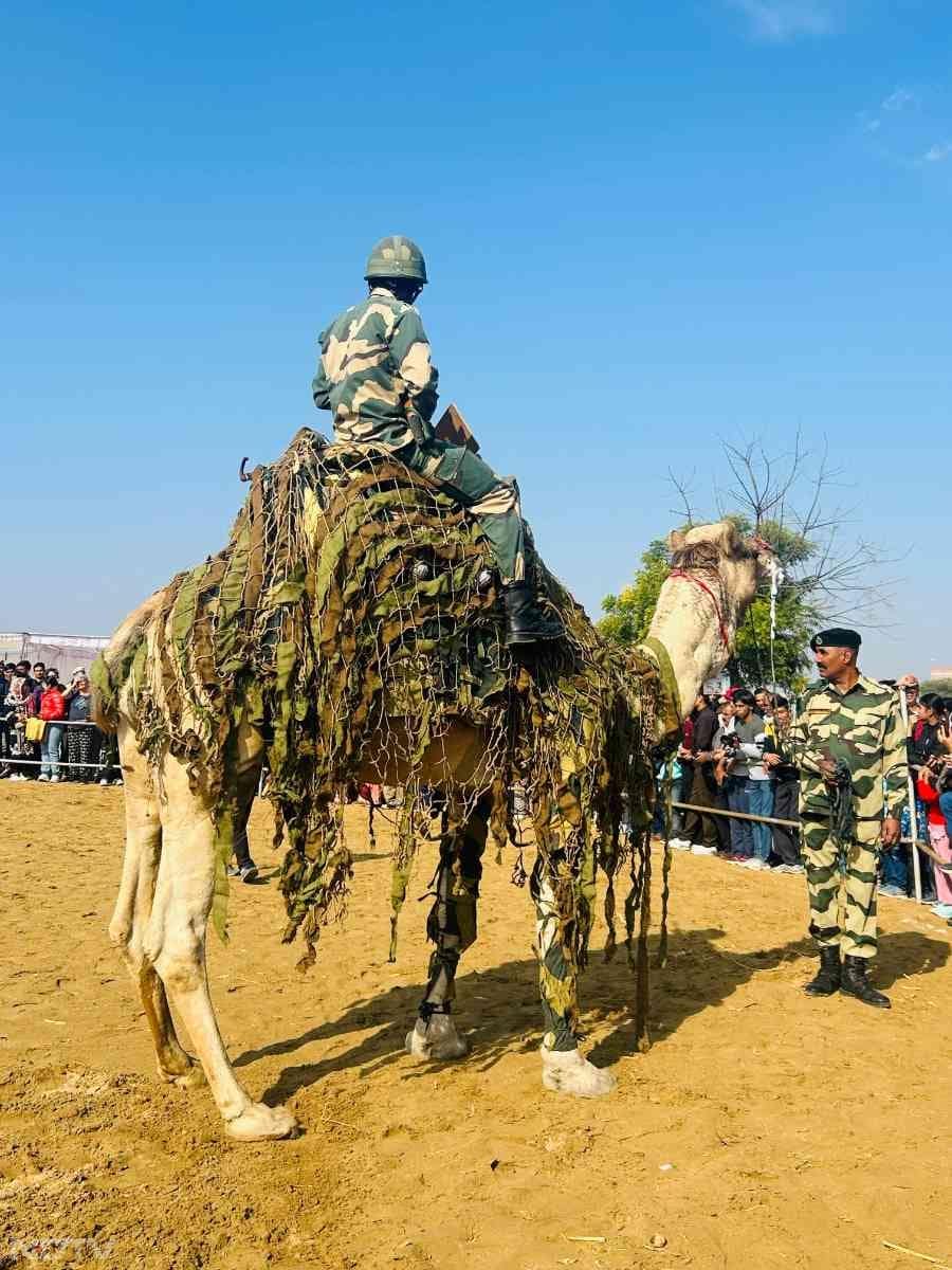 बार्डर पर ऊंट किस तरह राष्ट्रीय सुरक्षा में जवानों साथ निभा रहा है, इसकी झांकी भी यहां पेश की गई जिसने लोगों का ध्यान अपनी ओर खींचा.