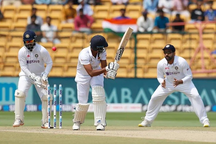 दूसरा टेस्ट, दिन 2: श्रीलंका स्टंप्स तक 28 रन पर 1 विकेट, भारत ने दिया है 447 रनों का टारगेट